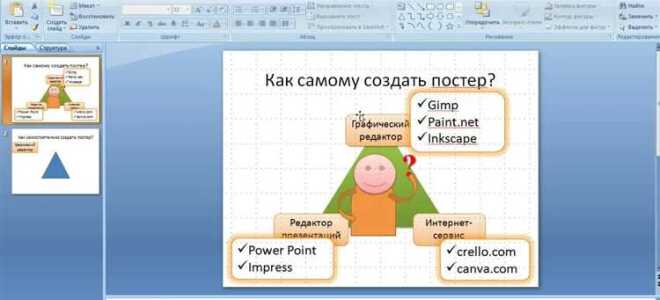 Как сделать постер на компьютере в powerpoint