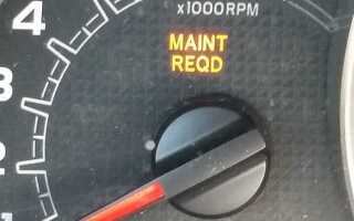 Как убрать maint reqd toyota