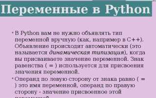 Как указать тип переменной в python