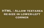 Как запретить изменение размера textarea html