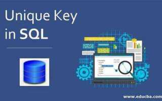 Как добавить unique sql