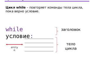 Как использовать while в python