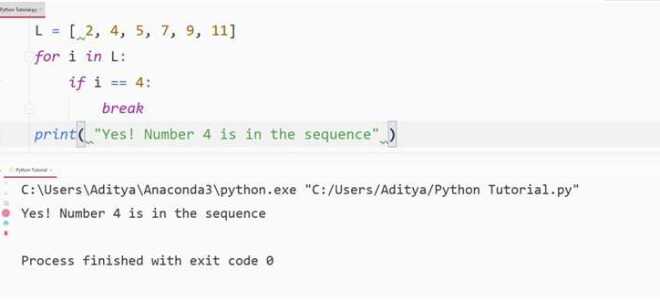 Для чего используется инструкция break python