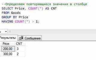 Как вывести минимальное значение sql
