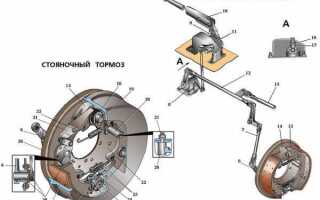 Как регулировать ручной тормоз на заз ланос