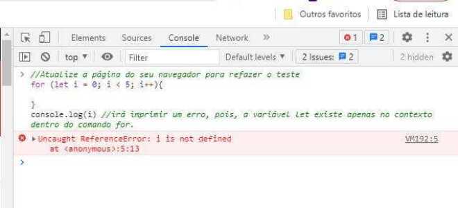 Что делает let в javascript