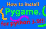 Как установить библиотеку pygame на python 3