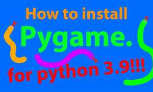 Как установить библиотеку pygame на python 3