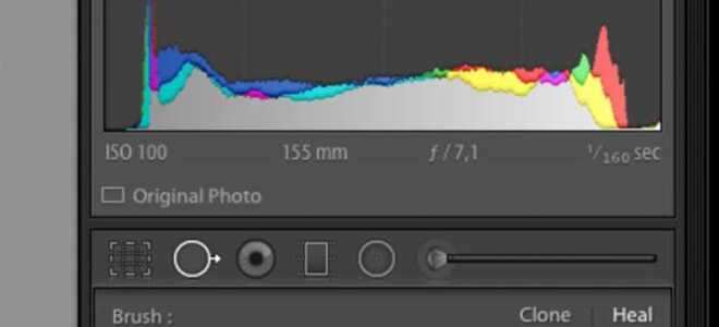 Как убрать гистограмму в lightroom
