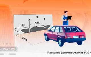 Как правильно отрегулировать фары на ваз 2109