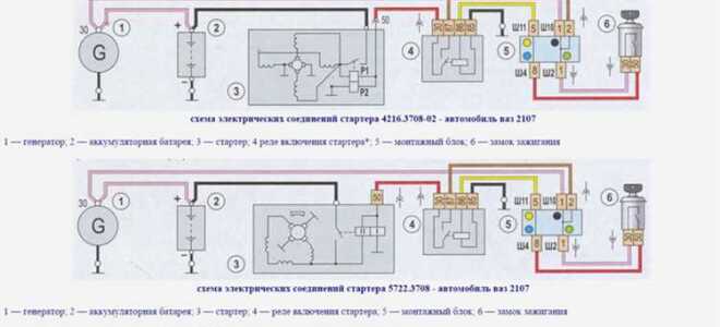 Как подключить стартер ваз 2107