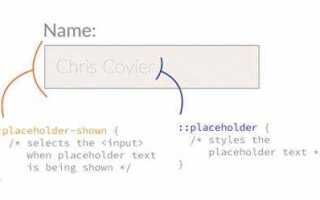 Что такое placeholder в html