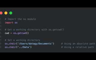 Как узнать текущую директорию python