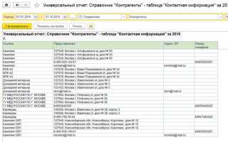 Как из 1с выгрузить список контрагентов с инн