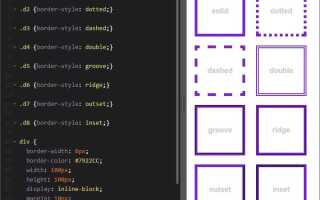 Как изменить цвет рамки в html