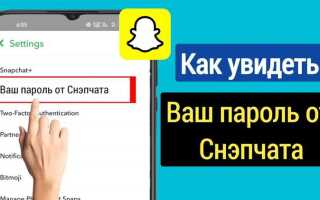 Какой пароль нужен для snapchat