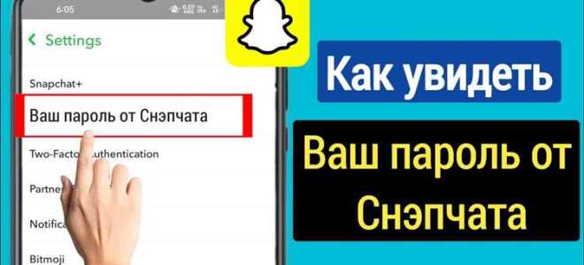 Какой пароль нужен для snapchat