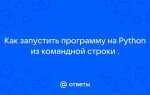 Как запустить сценарий python из командной строки