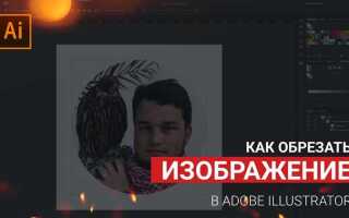 Как найти в adobe illustrator обрезать картинку