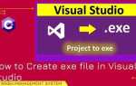 Как сделать exe файл в visual studio