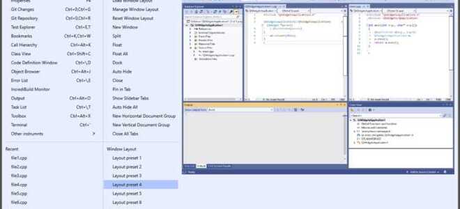 Где в visual studio окно управление расширениями