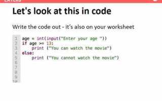 Как сделать выбор действия в python