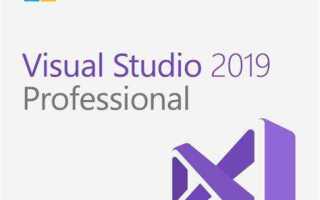 Как активировать visual studio 2019 professional