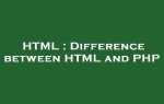 Чем php отличается от html
