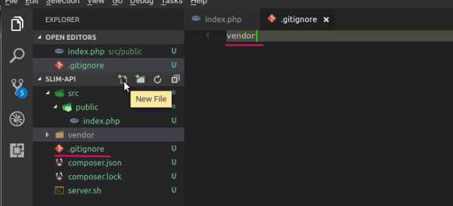 Как добавить gitignore в visual studio