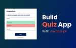 Как сделать quiz на javascript