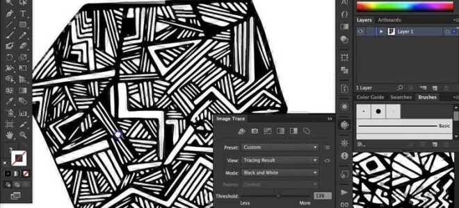 Как перевести изображение в вектор в adobe illustrator