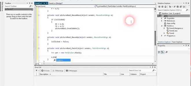 Как рисовать в c visual studio