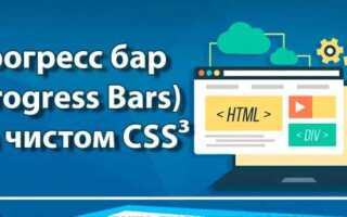 Как сделать прогресс бар в html