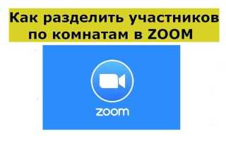 Как разделить участников по комнатам в zoom