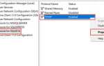 Как запустить диспетчер конфигурации sql server