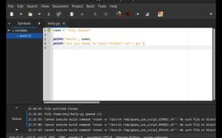 Как настроить geany под python