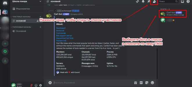 Как добавить бота pancake на сервер discord