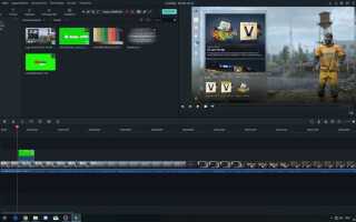 Как убрать зеленый фон в movavi video editor