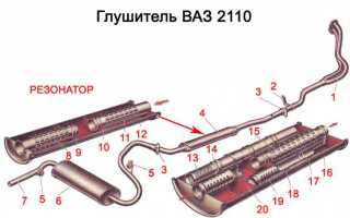 Как поднять провисший глушитель на ваз 2107