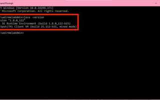 Как проверить версию java на windows