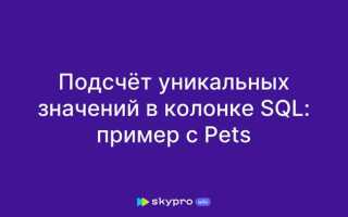Как вывести количество уникальных id в sql