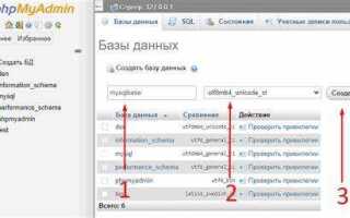 Как подключить базу данных phpmyadmin к сайту php