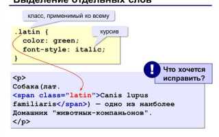 Как расположить текст слева html