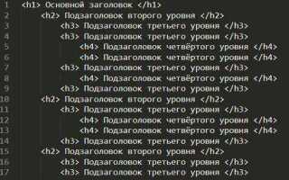 Что такое h1 в html