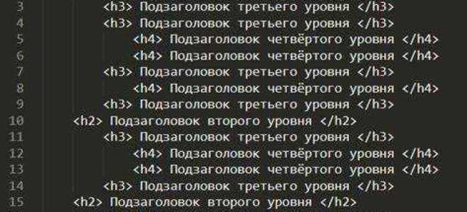 Что такое h1 в html