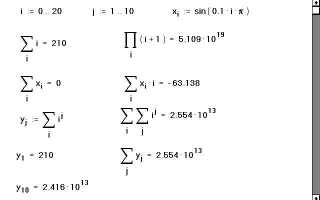 Как сделать сумму в mathcad