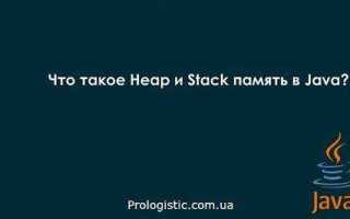 Что такое heap и stack память в java
