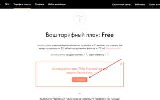 Что такое платформа tilda