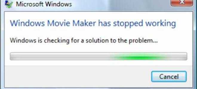 Почему windows movie maker зависает