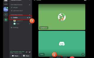 Как показывать экран в discord
